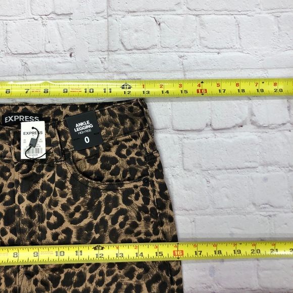 NWT Express Women High Rise Ankle Legging Pants Size 0 Animal Prints M103 -5 - Picture 3 of 16